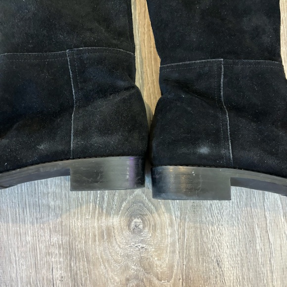 Gently used black suede Stuart Weitzman Hilo thigh high boots - Picture 5 of 11